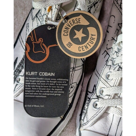 Converse Kurt Cobain All Star Low 2008 Sketch Print Shoes Mens 10 w/ Box - Picture 9 of 14